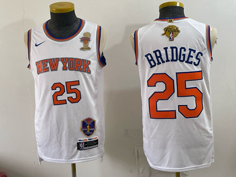 Men New York Knicks #25 Bridges white 2026 Nike NBA jersey 072204